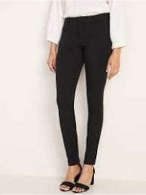 Old Navy Pixie Mid-Rise Solid Black Velvet Skinny Jeans Pants